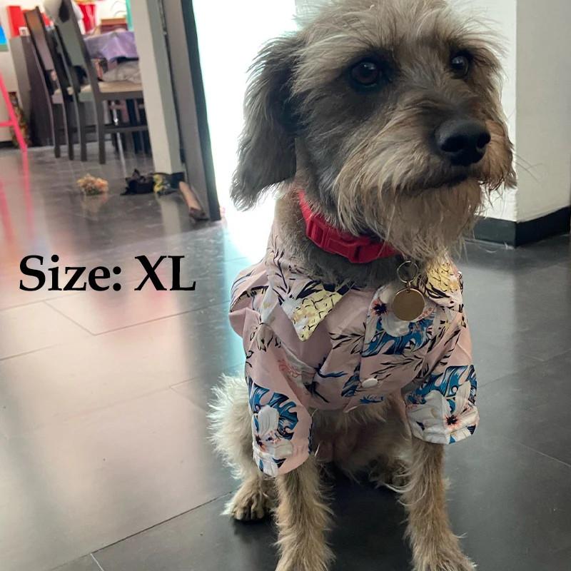 Рубашка для собак в гавайском пляжном стиле, плюшевый мишка, французский бульдог, кошка, маленькое и среднее домашнее животное, куртка для домашнего животного, летняя одежда