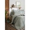 Housse de couette réversible "Gaïa Match" Tissé-teint grands carreaux toutes dimensions "Gaze de Coton" - 240x220 - Eucalyptus