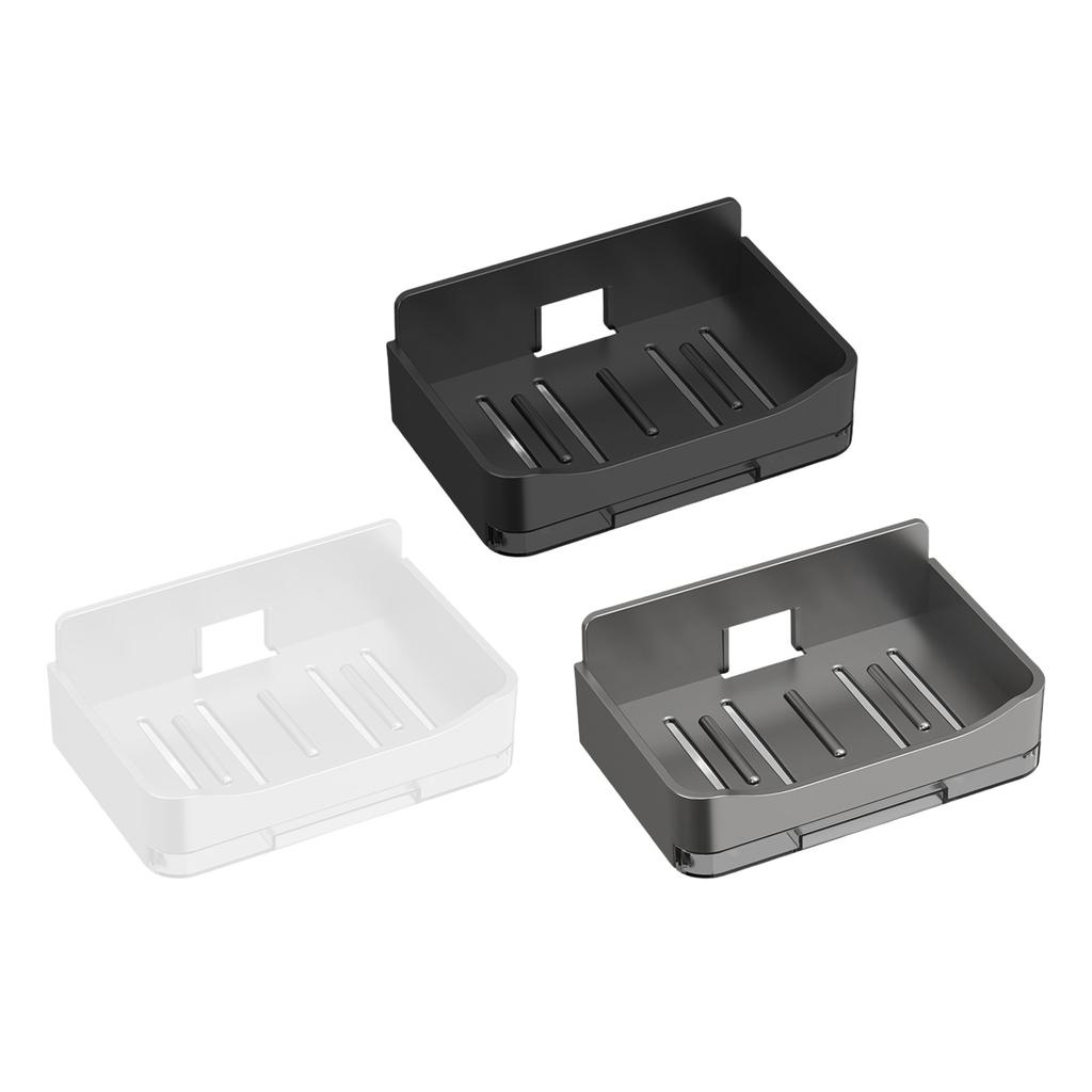 2 шт. настенный держатель для мыла для ванной комнаты, простая установка, двухслойный, с дренажем, экономящий место, органайзер для мыла для ванной комнаты