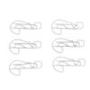 100Pcs Question Mark Shaped Paper Clips Bulk Mini Bookmarks Clamp with Transparent Box School Supplies