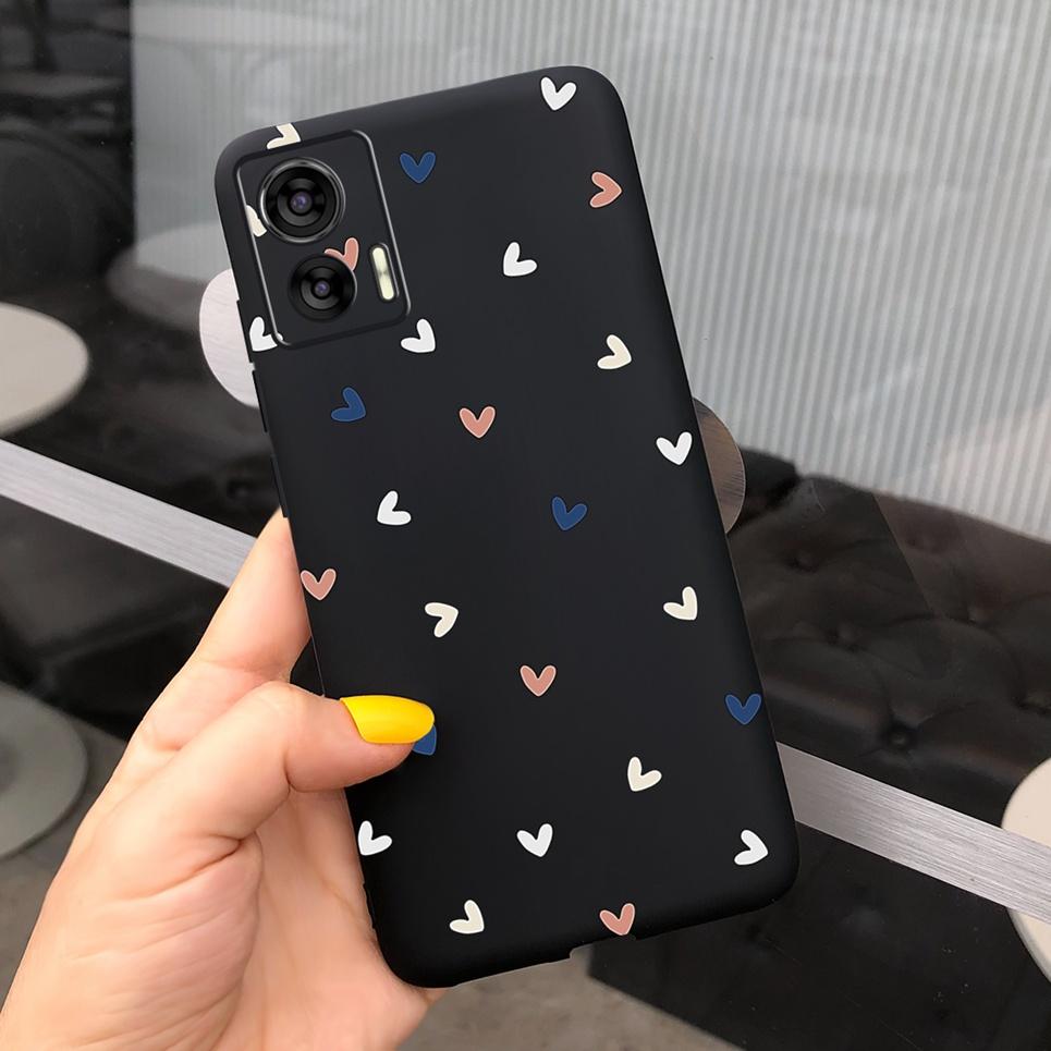 For Moto Edge 30 Neo 30 Lite Bumper Shell Flower Couple Love Heart Printing Phone Case For Motorola Edge30 Neo 30Neo Soft Capas