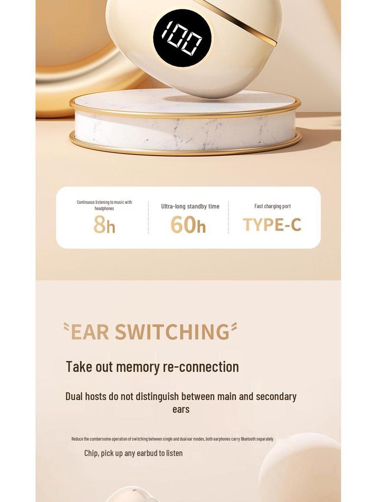 Беспроводные Bluetooth-наушники-вкладыши M21s с шумоподавлением, цифровым дисплеем и длительным временем автономной работы для игр.