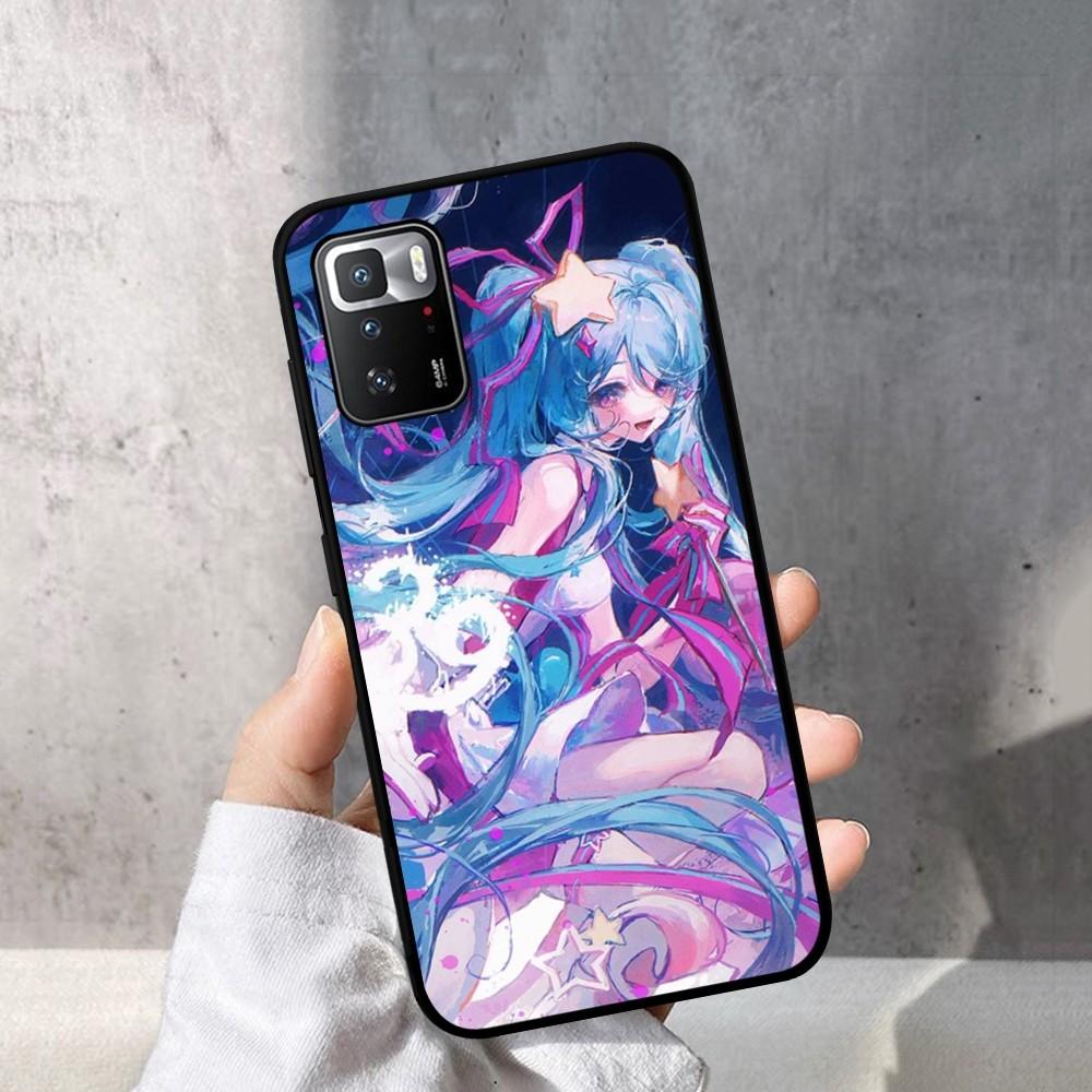 Popular Electronic Singer Hat Sunes Miku Phone Case For Redmi Note 4 X 5 A 7 8 Pro T 9 Pro 9S 10 Pro 11 Pro 11S 11Epro PocoM3pro