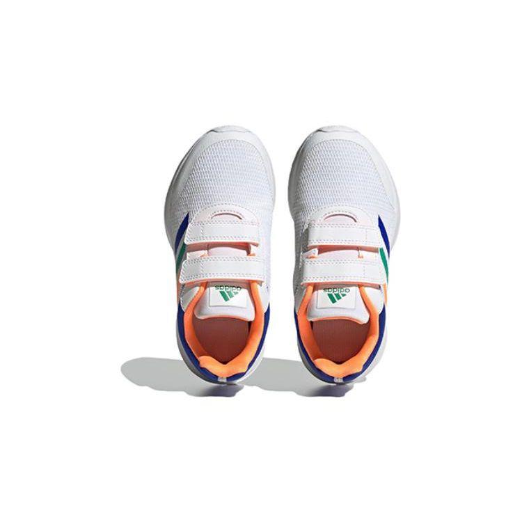 Adidas Tensaur Run 2.0 K White Orange Lucid Blue Kids Sneakers Cloud-White Screaming-Orange HQ1268