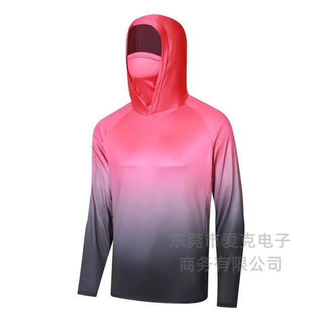 Sunscreen fishing suit outdoor sports breathable hooded wearing mask Luya fishing suit UV protection long sleeve sea fishing suit
