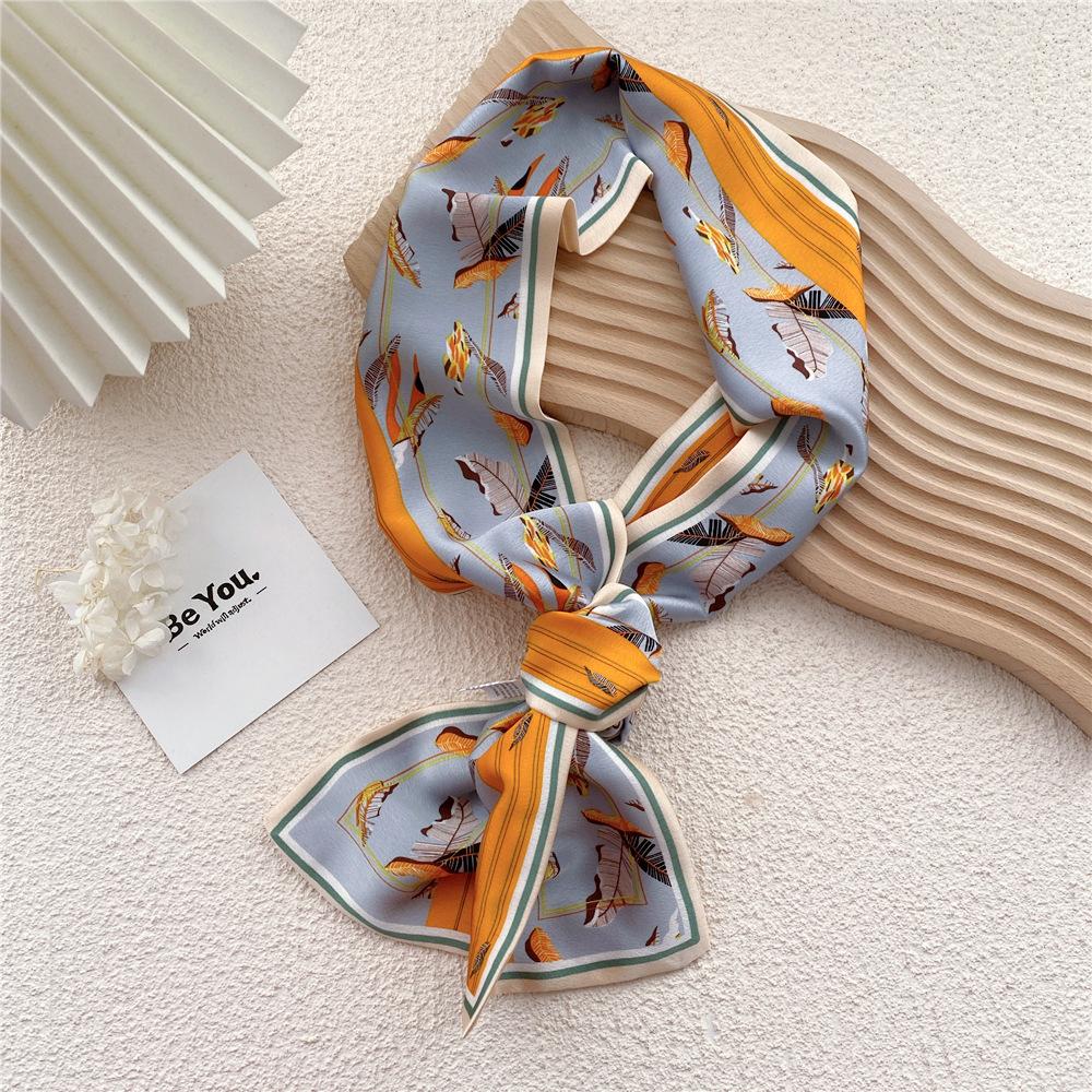 New Scarves Silk Scarves Women'S Spring And Autumn Season Long Decorative Professional Scarves Summer Thin Styles Paired With Shirts Stylish