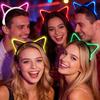 Luminous Cat Headband NightClub Concert Holiday New Year Masquerade Birthday Light Up Supplies LED Glow Cosplay Cat Ear Hairband