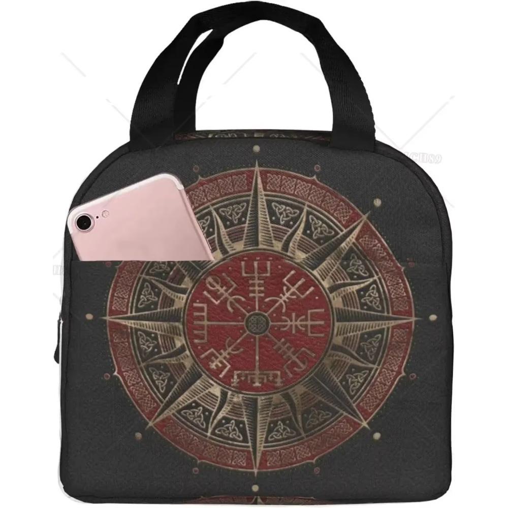 Mandala Boho Crescent Moon Sun Dreamcatcher Lunch Bag Waterproof Portable Tote Bag for Fashion Lunch Box with Zip Closure