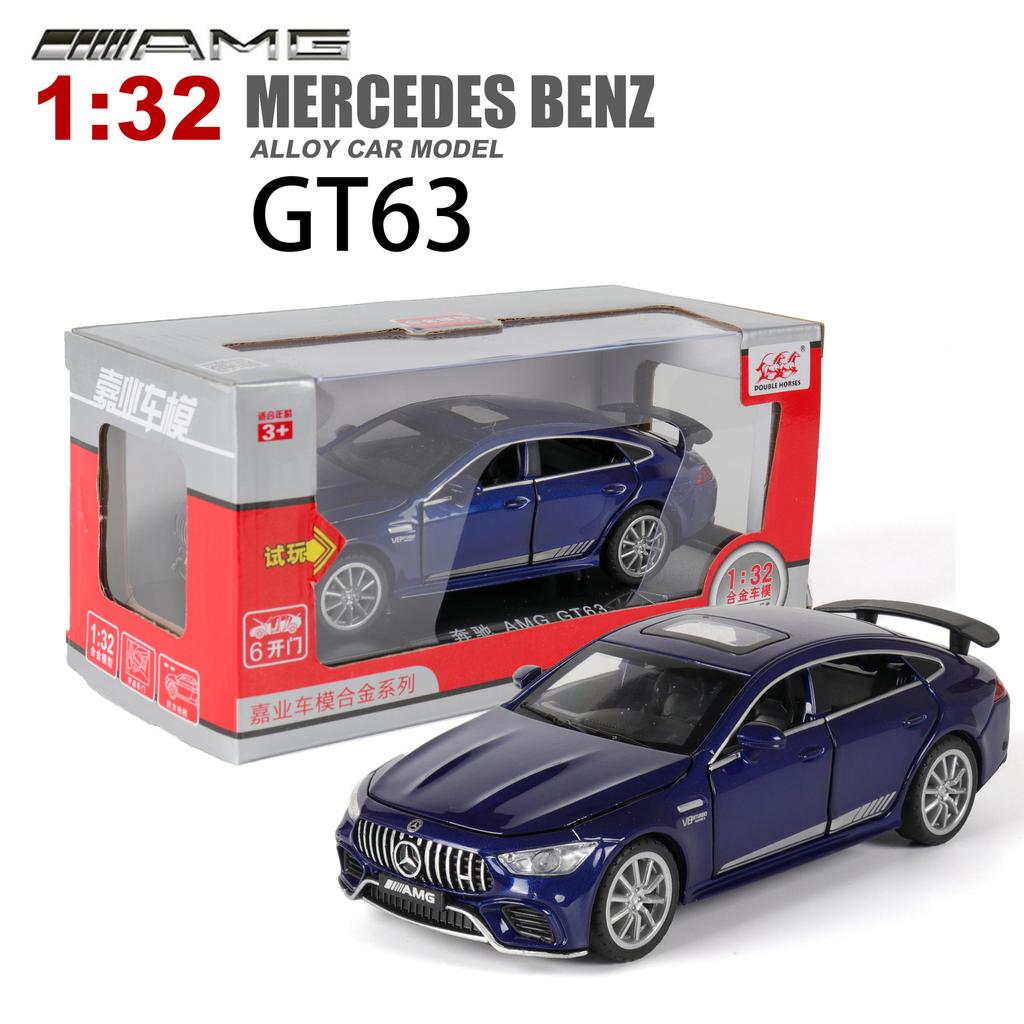 1/32 литой автомобиль Benz AMG GT63, ​​модель автомобиля, откат со звуком и светом, игрушечный автомобиль для мальчиков и девочек, подарок для взрослых