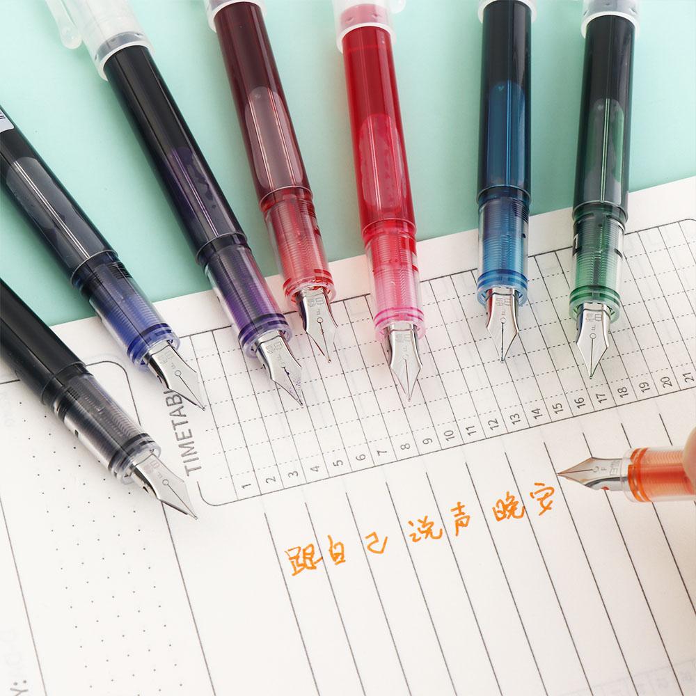 F Nib Writing Ink Pens Large Capacity Straight Liquid Pen Fashion Fountain Pen  School Supplies