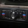 Карбоновый волокнистый автомобильный переключатель фар рамка отделка крышки наклейки высококачественный интерьер для BMW E90 E92 E93 3 серии автомобильные аксессуары