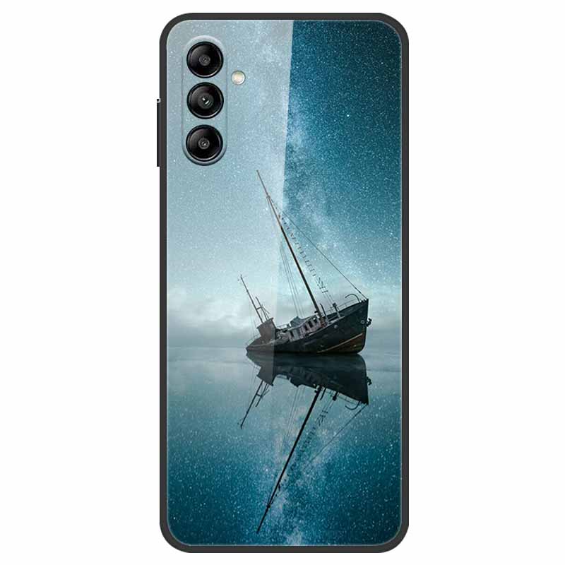 Для Samsung A14 A34 A54 5G Чехол из закаленного стекла Роскошная задняя крышка Жесткие чехлы для Samsung Galaxy A54 A34 A14 Защитный милый чехол