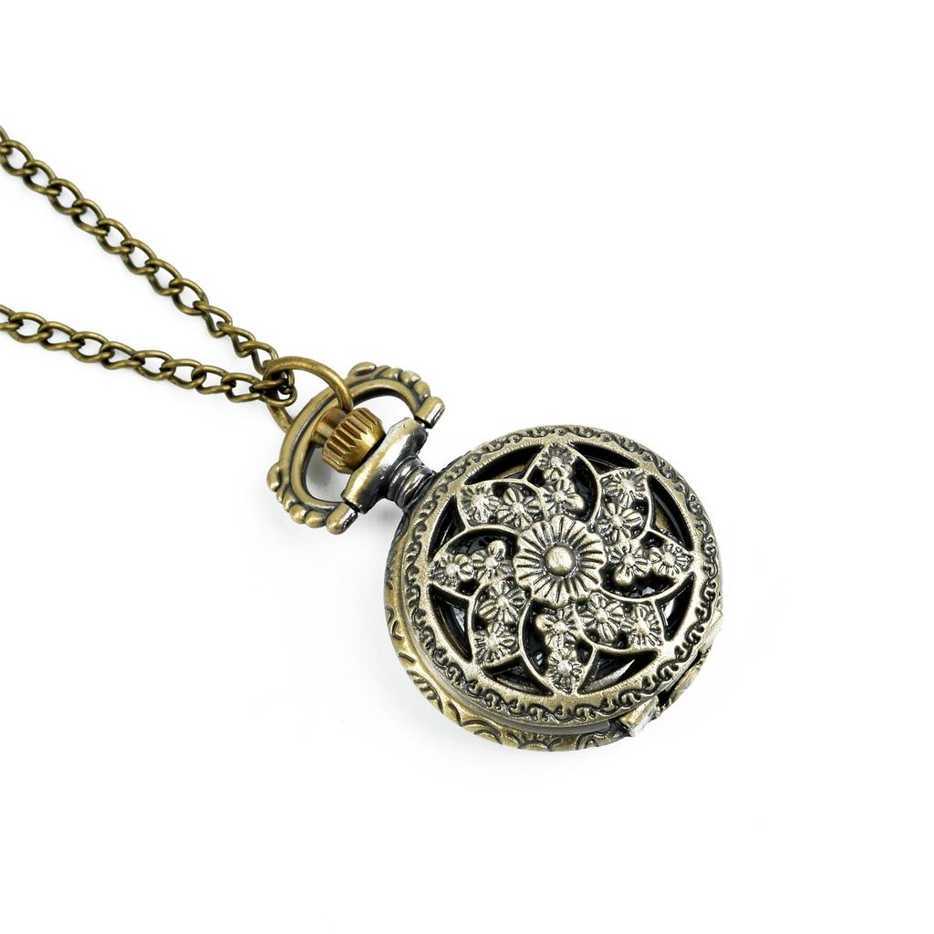 Hot Fashion Vintage Retro Quartz Pocket Watch Pendant Chain Necklace ( Watch For Women )