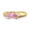 Pink CZ Marquise Shape Solitaire Women Wedding Ring - 925 Sterling Silver Gold Vermeil
