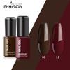 PHOENIXY 2PCs 6ml Nail Gel Varnish Kit: UV Gel Nail Colorful Sequins Gel Polish, Lasting Glitter Soak Off Varnish