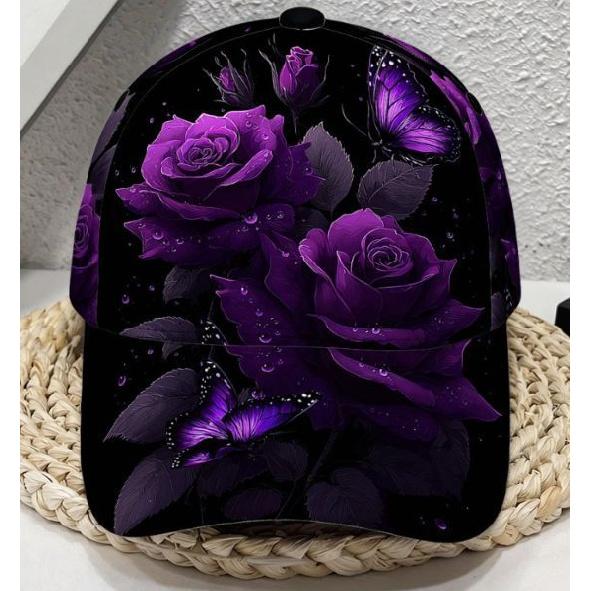 Cross-border floral sun hat, sun protection hat for men and women, summer outdoor hat3D Printed Duckbill Cap Floral Baseball Cap