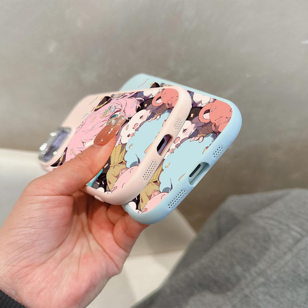 For OPPO A16 A38 A57 A58 A74 A78 A98 Reno8T Reno13F Realme C25S C53 C65 Cartoon Black Cat Silver Edge Soft Liquid Silicone Protective Casing