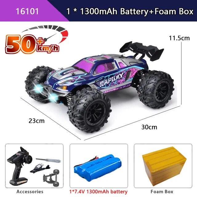 Новый автомобиль 4x4 с дистанционным управлением, 50 км/ч, со светодиодными фонарями, внедорожный 4x4, высокоскоростной дрифтовый монстр-трак, бесщеточный гоночный автомобиль для детей и взрослых, игрушки в подарок