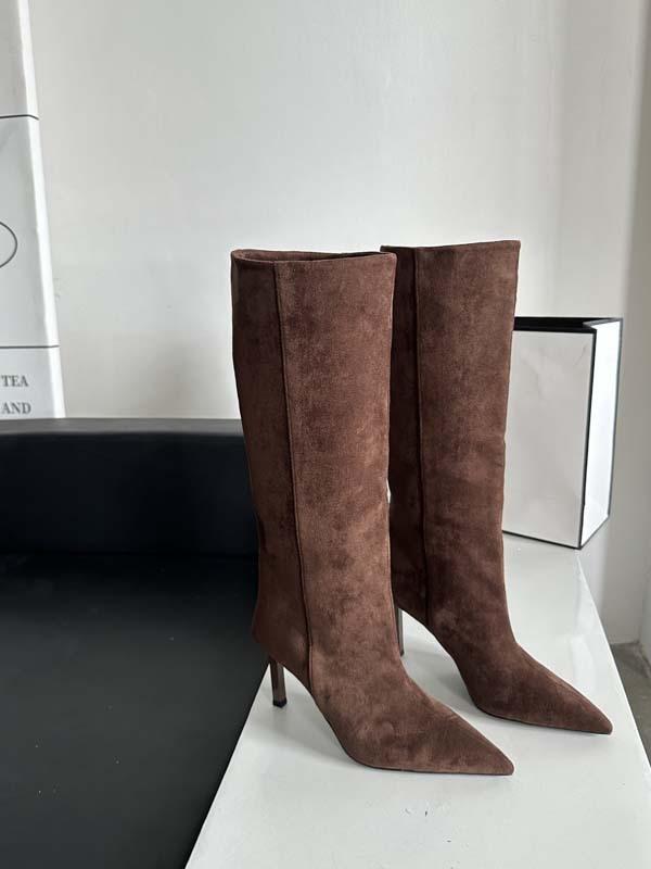 New retro simple pointed high-heeled boots Roman style trendy temperament fashionable and long legs