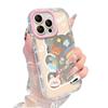 Applicable To Apple 16 Mobile Phone Case Iphone14max Cute Graffiti Bear 13 Mirror Anti-fall 12pro Transparent 11