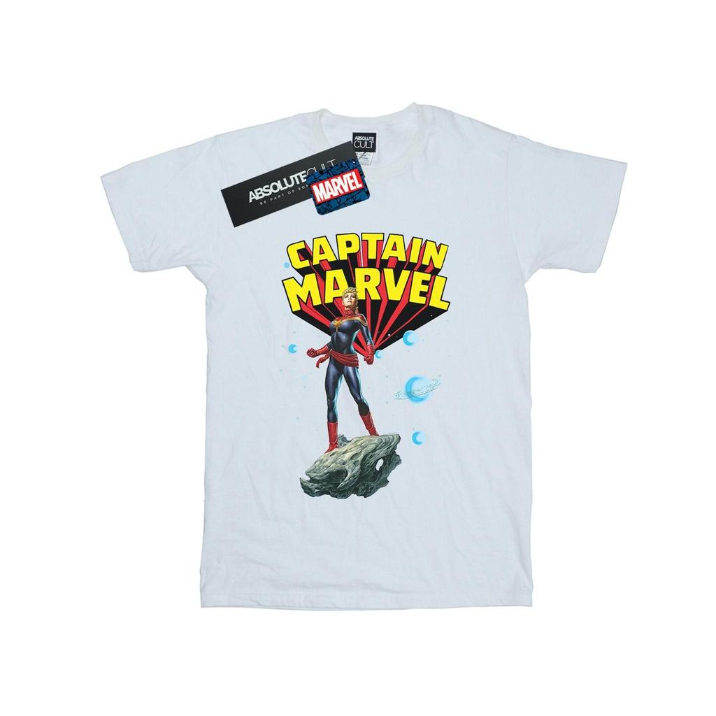 Marvel Mens Captain Marvel Space Pose T-Shirt
