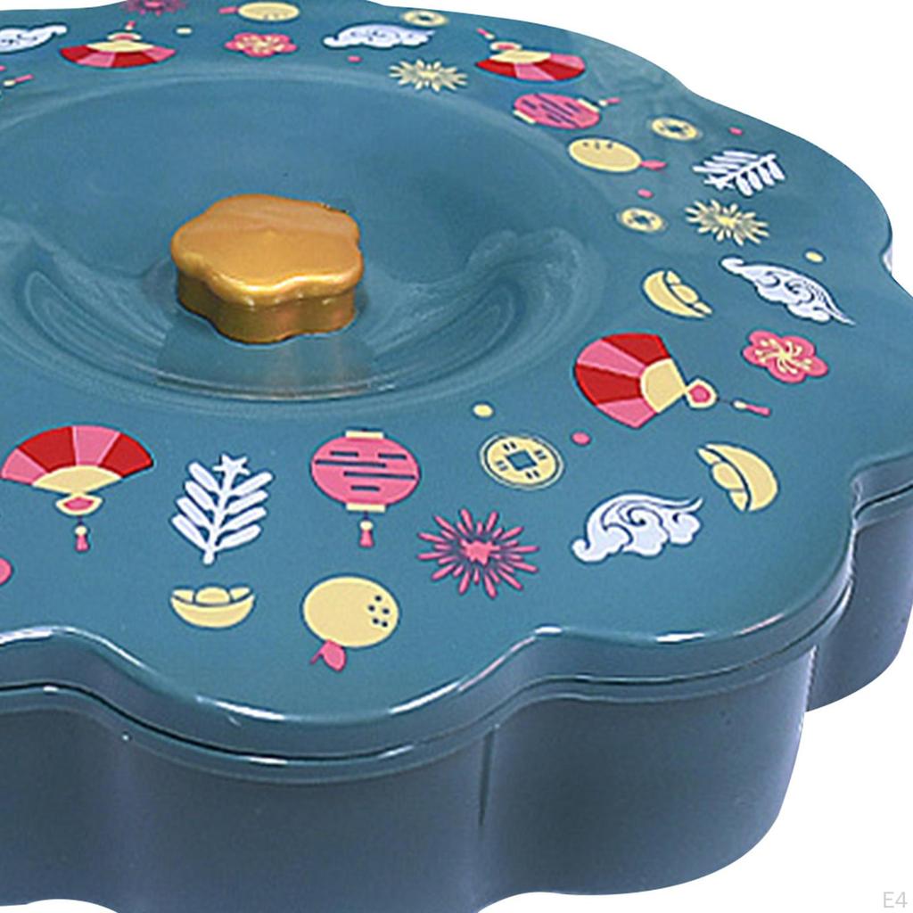 Разделенный поднос для сервировки Китайская традиционная коробка для закусок Подставка для фруктов Блюдо для кухни