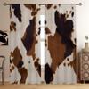 Корова Печать Ферма Aniaml Западный Ковбой Оконные Шторы Жалюзи Для Гостиной Детской Спальни Ванной Кухни Двери Домашнего Декора2 Шт.