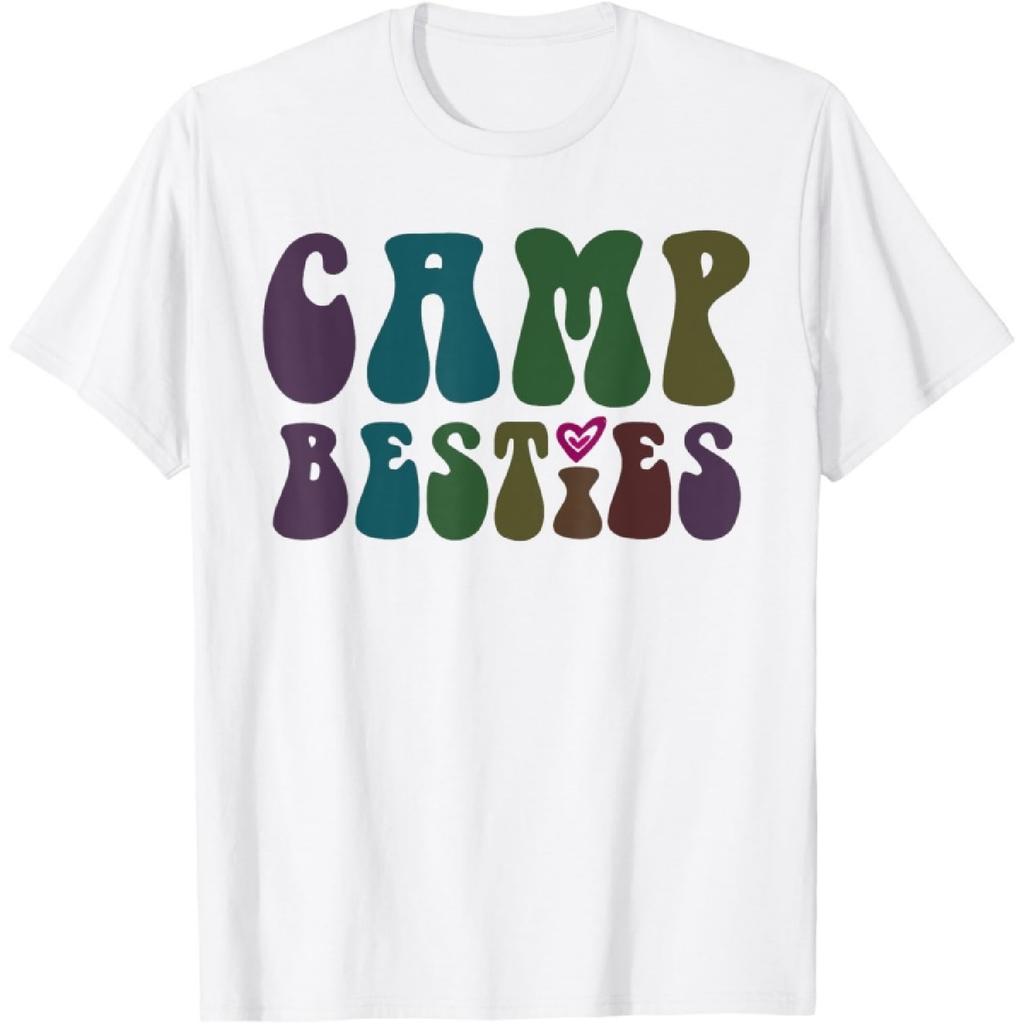 Крутая футболка для подруг BFF CAMP BESTIES В-палатном режиме В пути Девочки