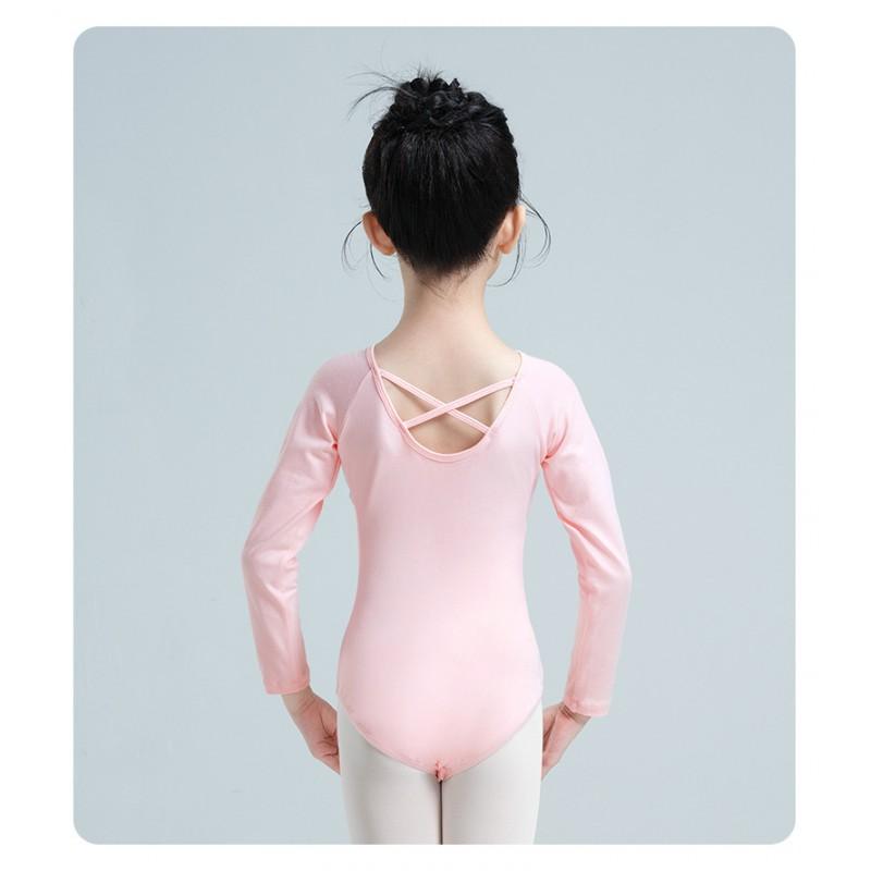 Girls Long Sleeve Ballet Dance Leotard Kids Stage Performance Practice Wear