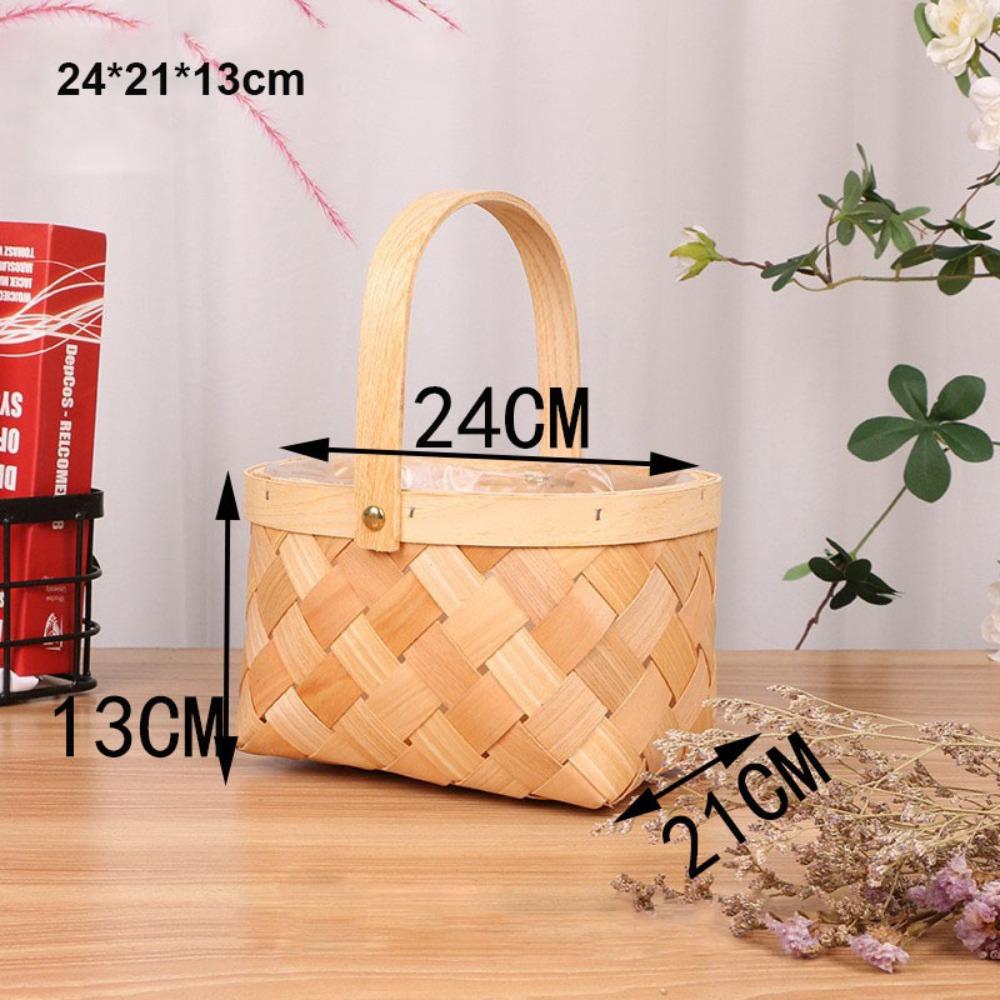 Плетеная корзина ручной работы из бумажной лозы, ручная работа, корзина для цветов, для кукол BJD / для кукол Ob11