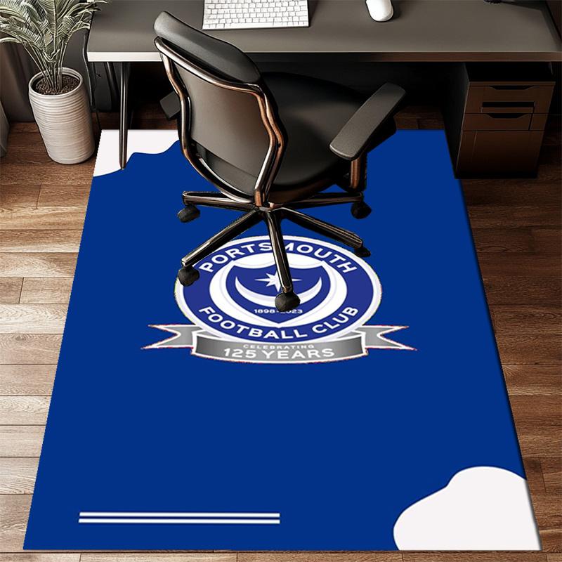 Ports-mouth Fc Anniversary Printed Office Carpet Chair Cushion Entryway Rug, Rugs for Living Room, Bedroom Christmas gifts