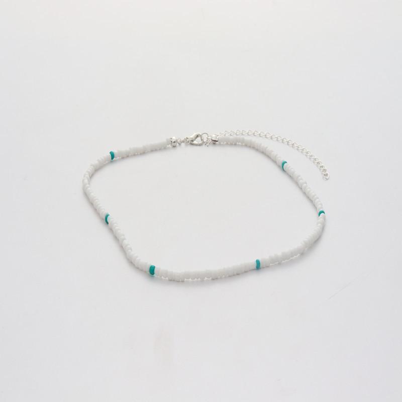 Ожерелье ручной работы из разноцветных рисовых бусин в стиле бохо - европейский и американский стиль, универсальный модный аксессуар