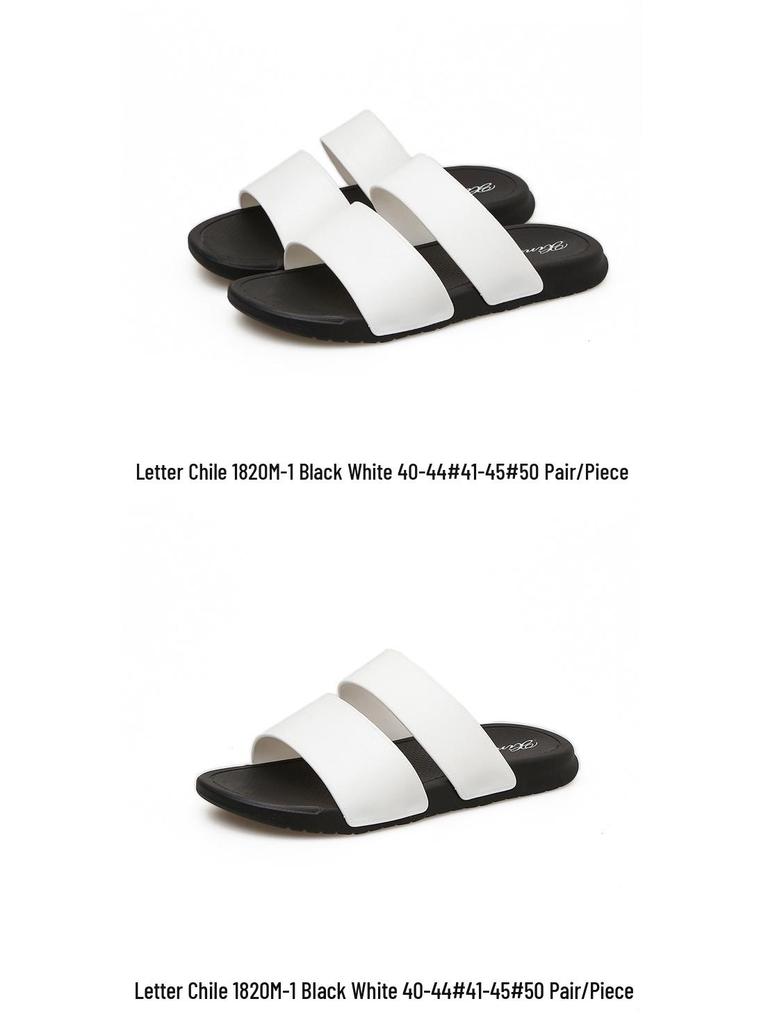 Xin Chile Мужские уличные шлепанцы с двойным ремешком, нескользящей подошвой из мягкого ПВХ