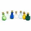 Rectangular Mini Colored Glass Bottle with Cork Stopper, Colored Decorative Bottle, Pendant Bottle - 7 Kinds of Mixed Colors, Cute Little Bottle