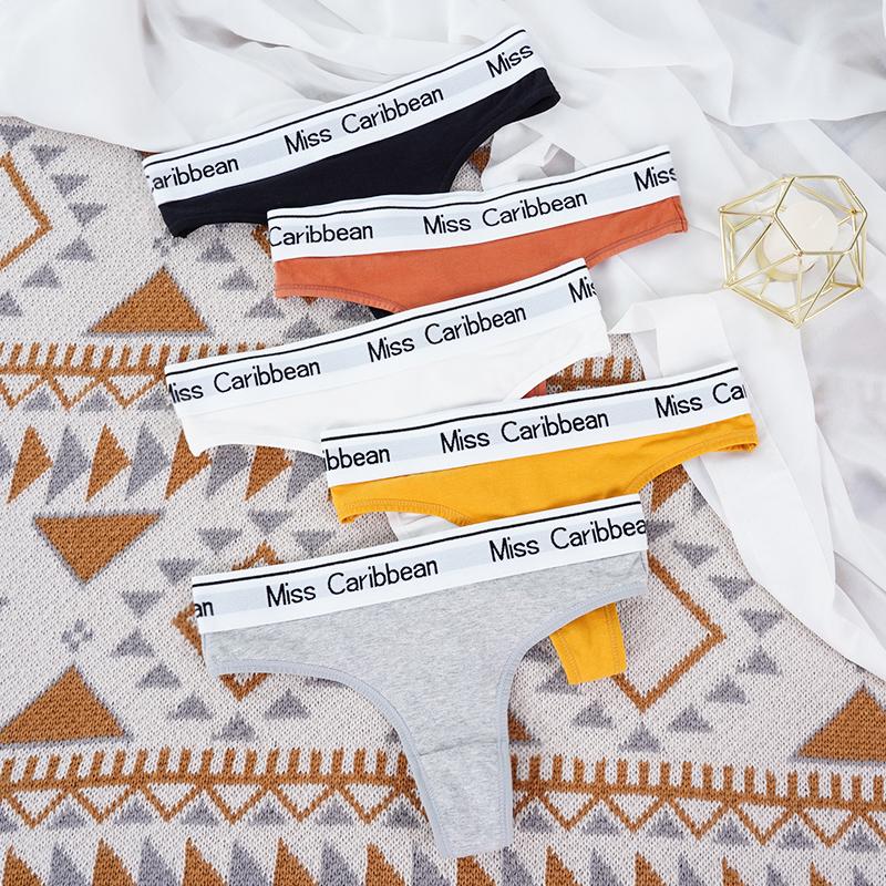 Women Seamless Cotton Thongs Comfortable Panties G-string Low Waist Underwear