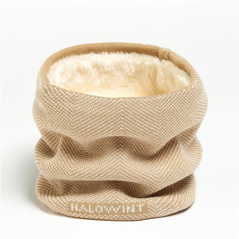 New Knitted Winter Warm Ring Neck Scarf Fashion Solid Men Women Outdoor Warm Full Face Mask with Plush Soft Muffler Bufanda