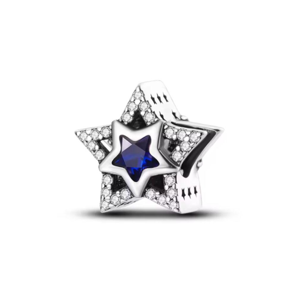 European Copper Metal Bule Butterfly Charm Bead Component Compatible With Authentic Original Bracelet High Quality Fine Jewelry High Quality Fine