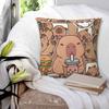 Los Capibara Cute Capybara Animal Square Pillowcase Pillow Cover Cushion Zip Decorative Comfort Throw Pillow for Home Car