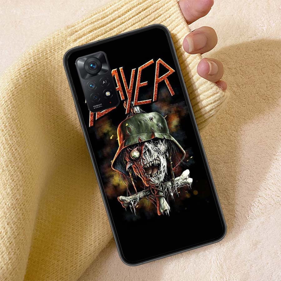 Чехол для телефона Slayer Heavy Metal Rock Band Для Redmi Note 13 14 15 Pro Plus 12 13C 12C 15C 9 10 10C 9T 9C 9A TPU Мягкий чехол Прозрачный C