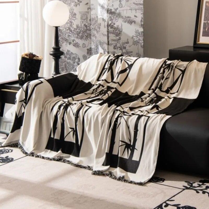 Бамбуковый коврик для дивана, регулируемый диван, одеяло, диван для гостиной, современное покрывало для кемпинга, пикника