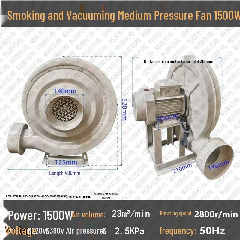Medium Pressure 220V Industrial Centrifugal Blower for Dust Extraction and Combustion Assist