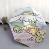 1 шт. Корзина для фруктов Cinnamoroll с зонтом с автоматическим открыванием/закрыванием - Портативная складная конструкция, Железный каркас с 8 спицами, Уличный зонт, Подарок на фестиваль для