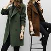 2024 Autumn/Winter Women's Cocoon Wool Coat, Medium-Length, Double-Breasted, Loose Fit