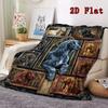 Ethereal Canine Portraits 2D Flat Pattern Flannel Blanket, High quality All Seasons, Home Decor, Warmth and Comfort, Perfect for Christmas Gifts.