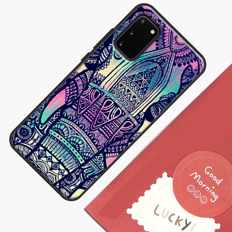 Цветочный tribal слон Чехол для телефона для Samsung Galaxy S26 S25 Ultra S20 S21 S22 S23 S24 S10 Plus S25 FE Чехол-оболочка