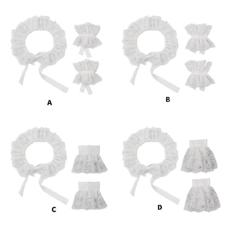 Кружевной декоративный воротник-манжета на запястья, комплект для аниме-мероприятий, аксессуары для костюмов и косплея.