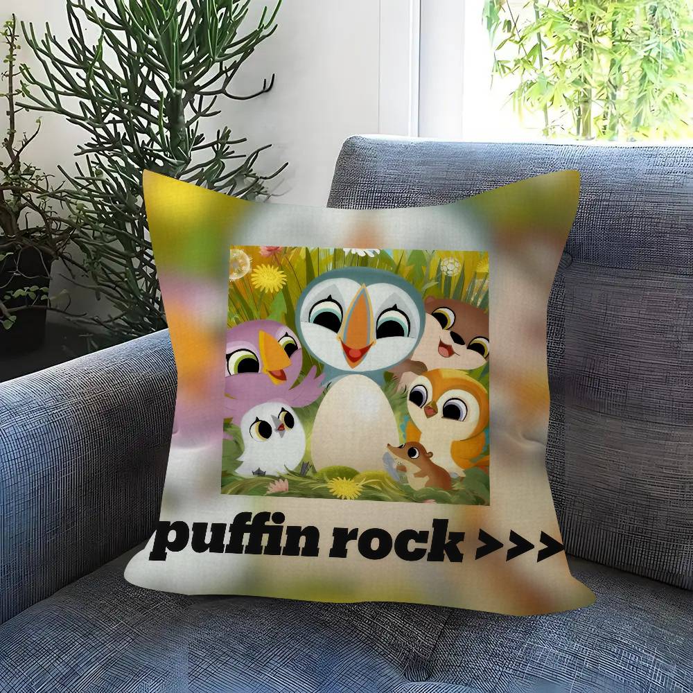 Мультяшная Подушка-Камень P-P-Puffin Подарок Декор для Дома и Офиса Спальни Дивана Автомобиля Чехол для Подушки 45X45