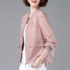 Spring Summe Thin Fashion Daisy Embroidery Coats Casual Loose All-match Women's Clothing Pockets Patchwork Korean Zipper Jackets
