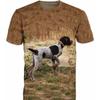 Summer Fashion Hunting Dog 3D Men's T-Shirt Harajuku Style Children's Animal Round Neck Shirt