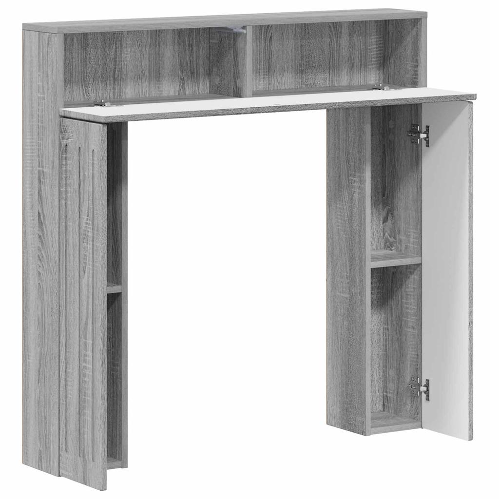 Fireplace Surround Sonoma Grey 102 x 18 x 100.5 cm Particleboard